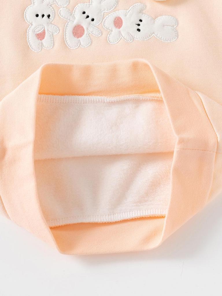 Mädchen Herbst/Winter Plus Samt Sweatshirt Set - Niedliches & Modisches 2-teiliges Outfit für Outdoor-Bekleidung