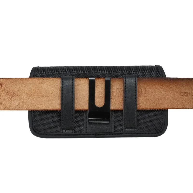 Hot sale Mobile Phone Waist Bag Men Women Small Nylon Cell Holster Storage Fanny Pack Purse with Belt Loop Bum 4 Size