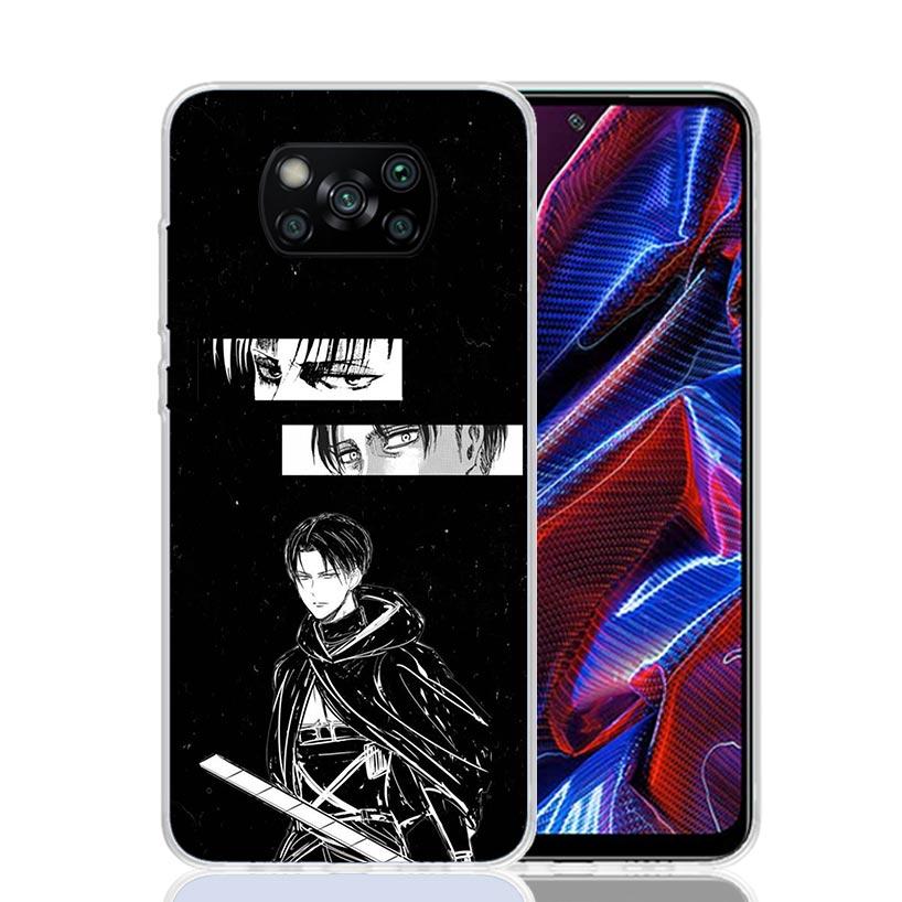 Attack Levi Case Phone Cover for Xiaomi Redmi Note 10 9 9S 8 8T 7 5 Pro Mi 12T 11T 10T 9T 12 11 Lite A3 A2 Trend Fundas Mi 11T 1
