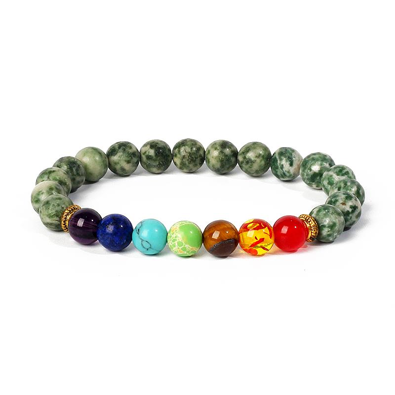 7 Chakra Diffuser Bracelets Men Women Natural Lava Stone Crystal Healing Anxiety Jewelry Mandala Yoga Meditation Bracelet Gift