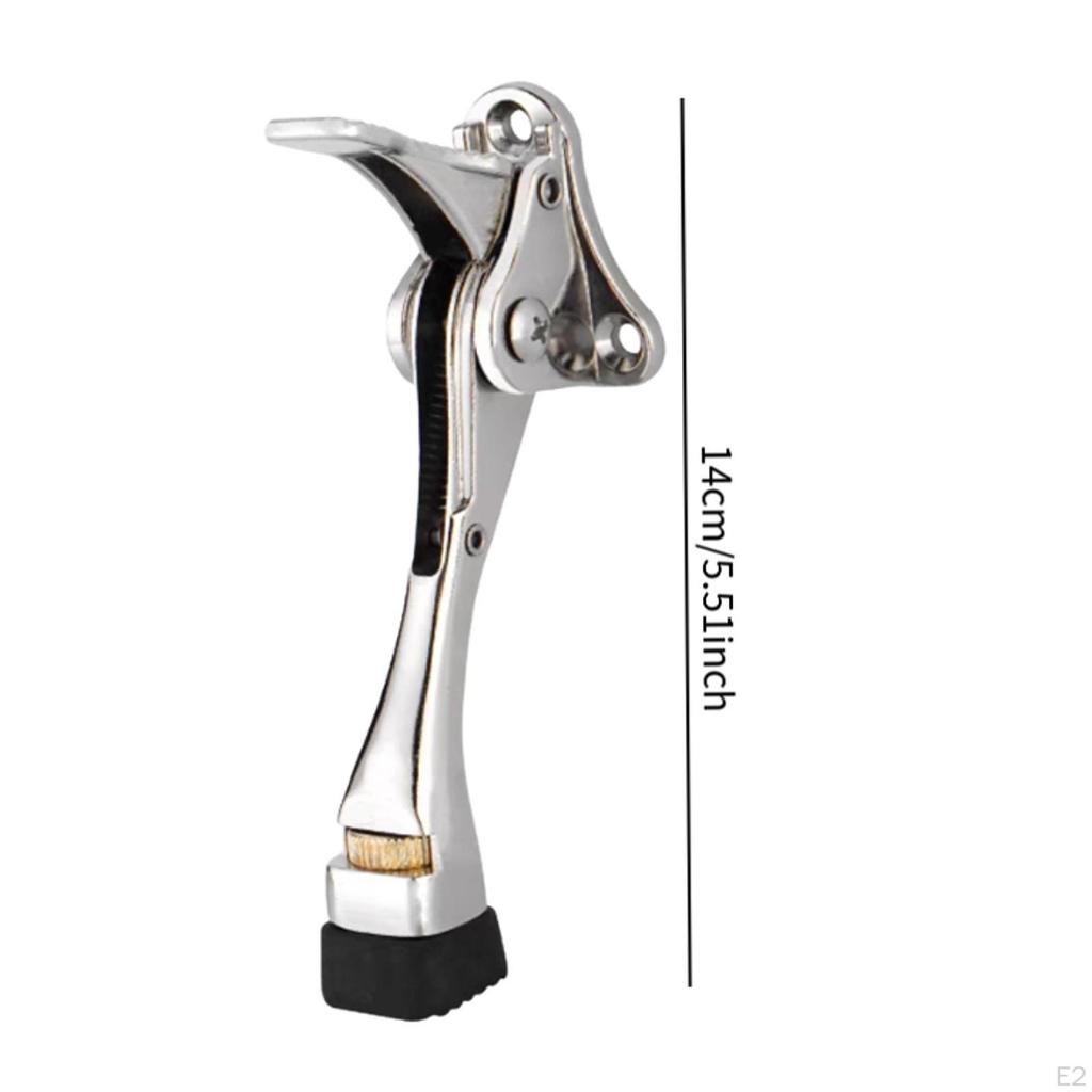 Adjustable Indoor Door Stop 5.5inch Long 10mm Rubber Tip Kickstand Foot Operated