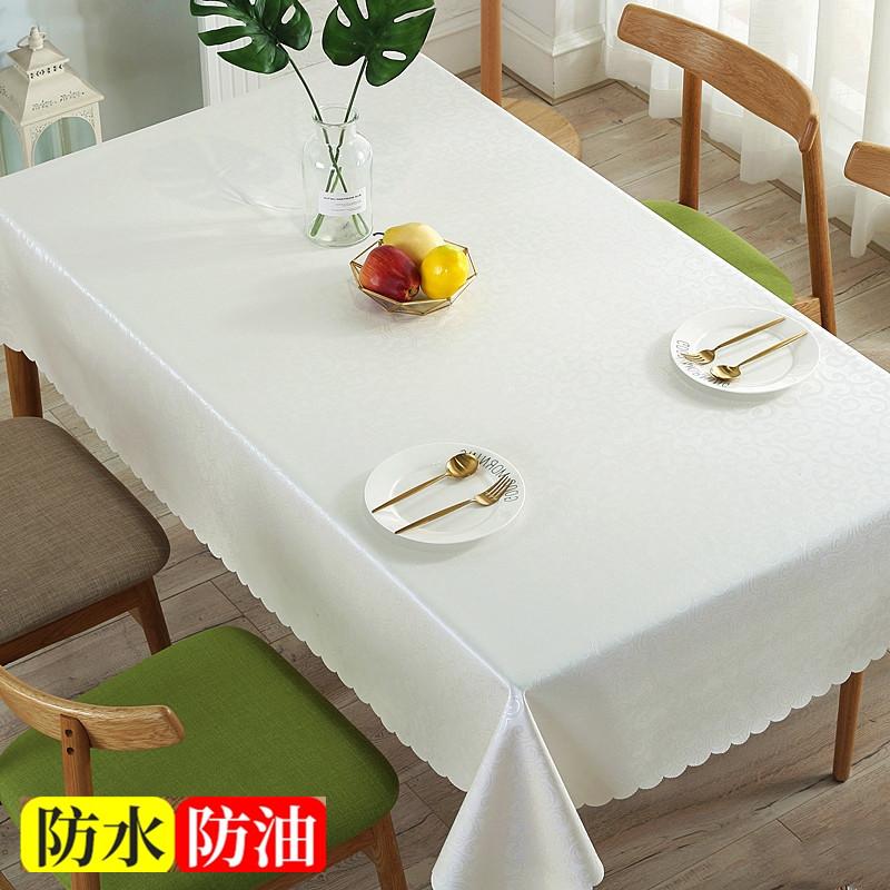 Runde Tischdecke aus Kunststoffspitze, dicke, mehrfarbig bedruckte Tischdecke, wasserdicht, ölbeständig, waschbar