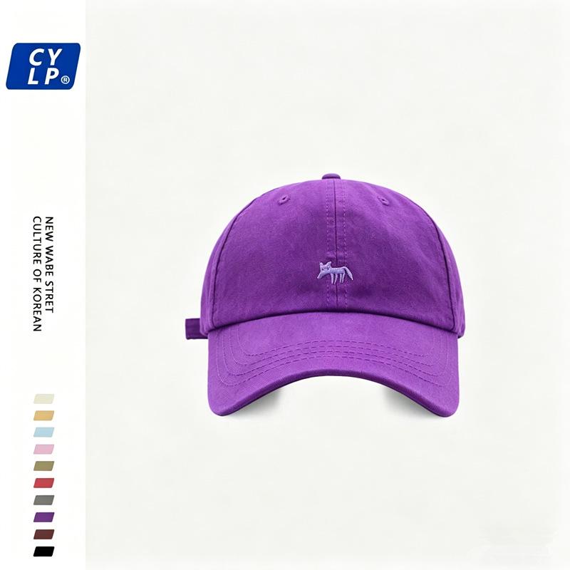 Women's & Men's Large Brim Duckbill Baseball Cap - Korean Letter 'R' Design, 2024 Spring/Autumn Fashion, Slimming and Small Face Effect.