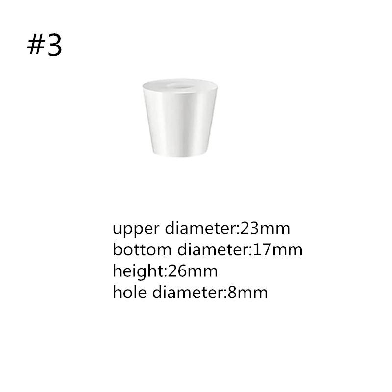 Silicone Rubber Tapered Plug With Hole Food Grade Rubber Stopper for Fermentation Barrel Airlock Valve Brew for Home Beer Bre 7