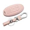 ATOBABI Leather Car Key Case Keychain For Nissan Serena Elgrand Roox 2020 4 Buttons Smart Keyless Remote Control Protector Cover