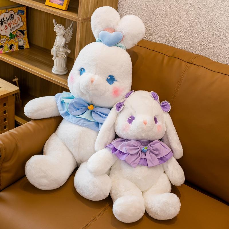 Creative Loli Rabbit Bear Doll Giving Girls Holiday Gift Cute Rabbit Bear Pillow Catching Machine Doll Fleece