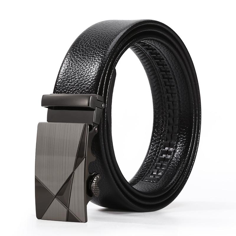 Leopard Automatic Button Head Men'S Dress Belt Men'S Green Business Casual Pants Belt