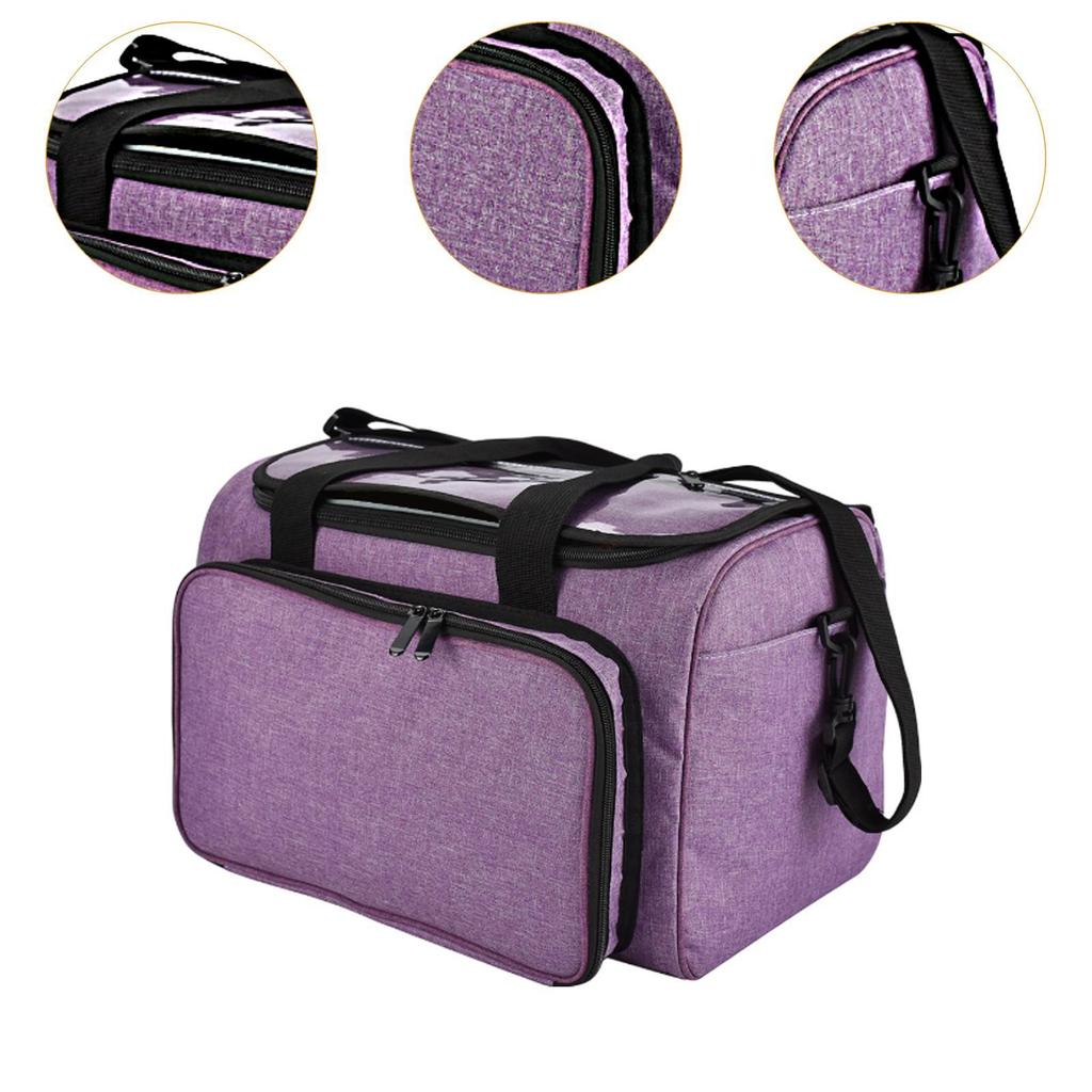 Knitting Tote Bag Crochet Bag Shoulder Bag with Inner Divider Large Portable
