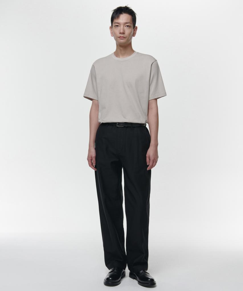 MUSINSA STANDARD Back Satin Officer Pants [Black]
