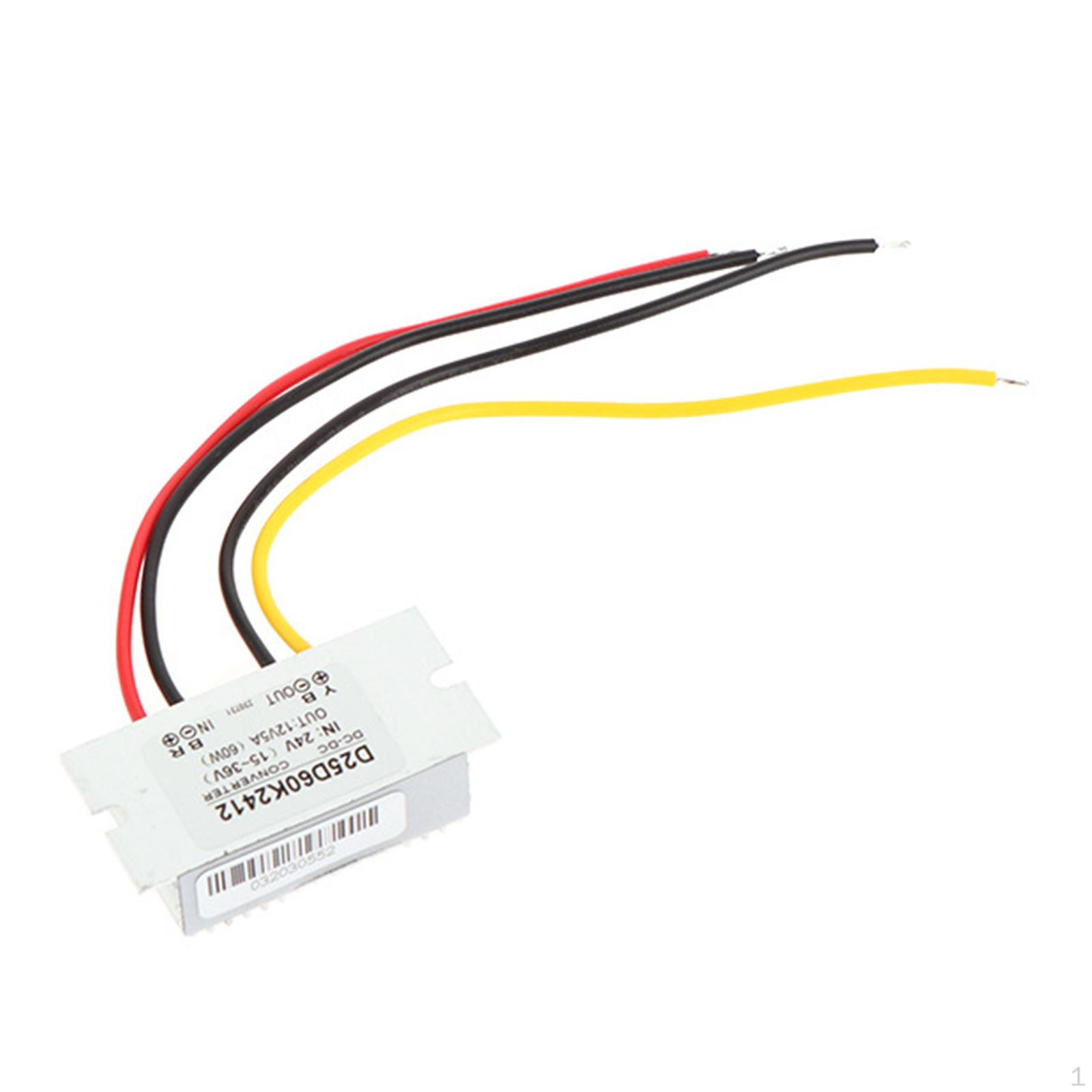 

DC 24V to 12V Power Adapter Booster Cord High Efficiency Regulator Convenient 5A Module LED