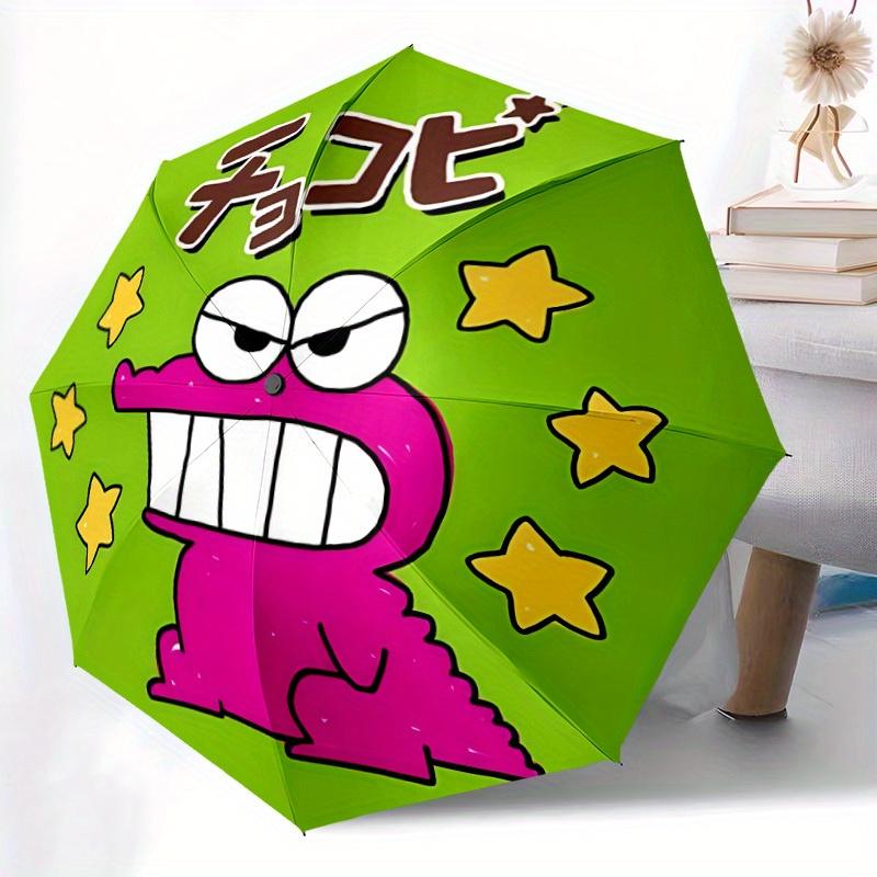 1pc Crayon Shin-chan Chibi Monster Automatic Open/Close Umbrella Sturdy Iron Frame, Compact Travel Umbrella - Perfect Gift for Women, Men, a0829125