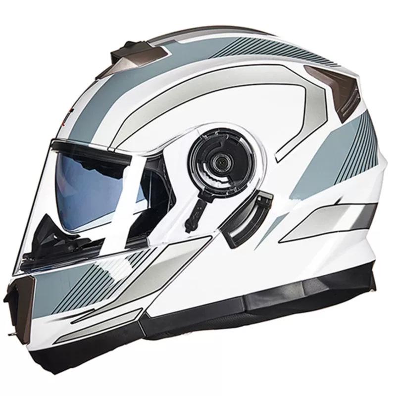 Winter Electric Vehicle Helmet, Riding Full Face Personalized Warm and Anti-fog Full Helmet