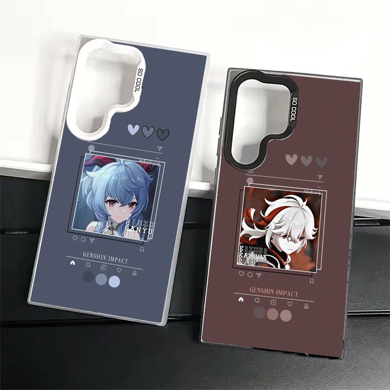 Genshin Impact Simple Design Shockproof Phone Case for Samsung Galaxy S26 Edge S25 Ultra S24 FE S23 Plus S21 Cover Anti Fall Fun