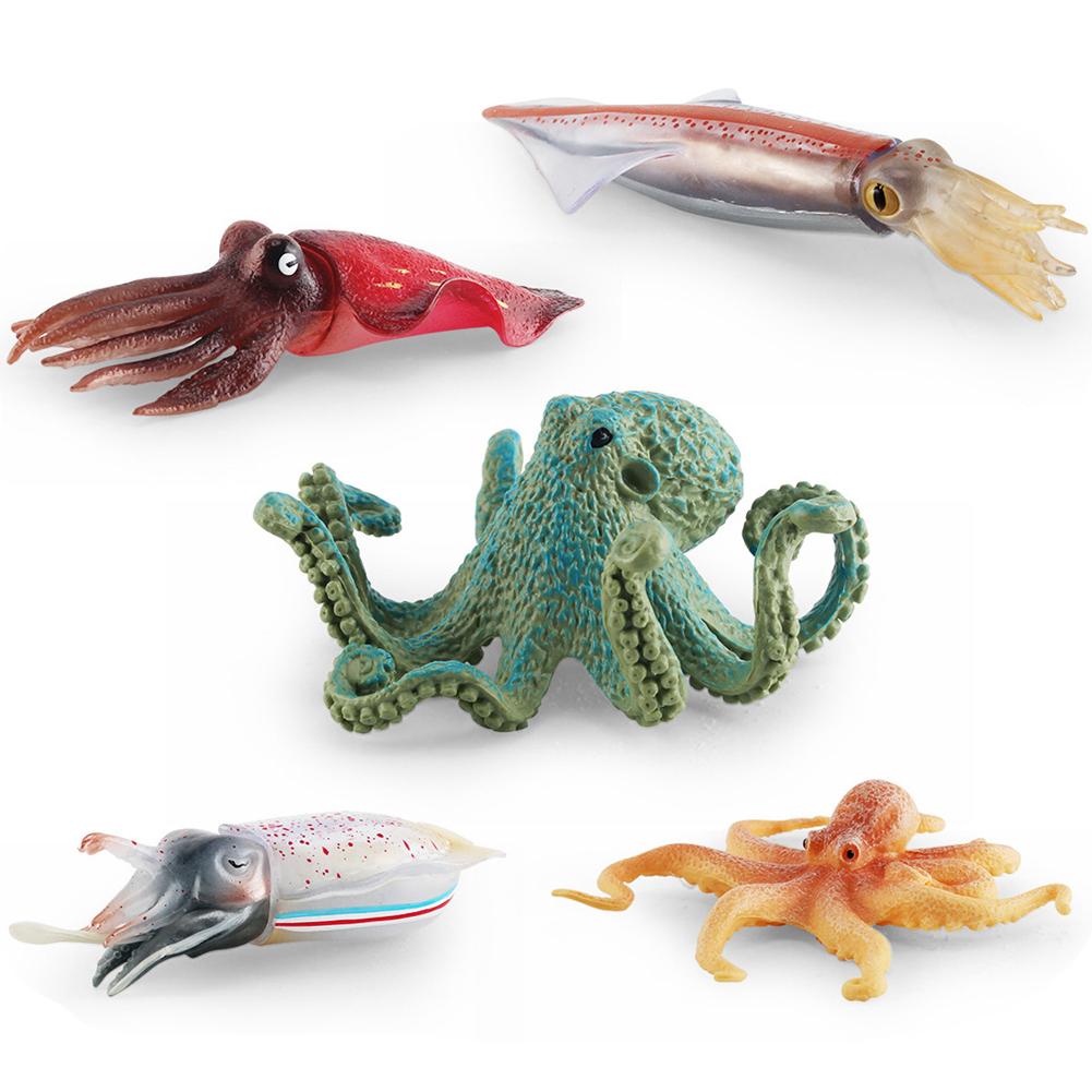 Marine Animal Model Figurines Toys Simulation Octopus Squid Action Figure Cognitive Toys For Children Gifts