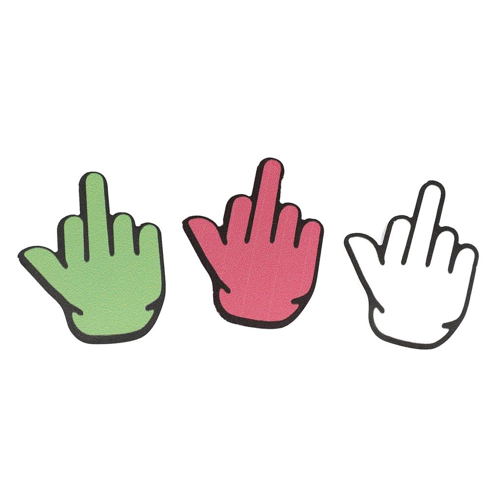 6PCS Suction Cup Middle Finger Sticker Funny Powerful Suction Multipurpose Wear Resistant for Phone 