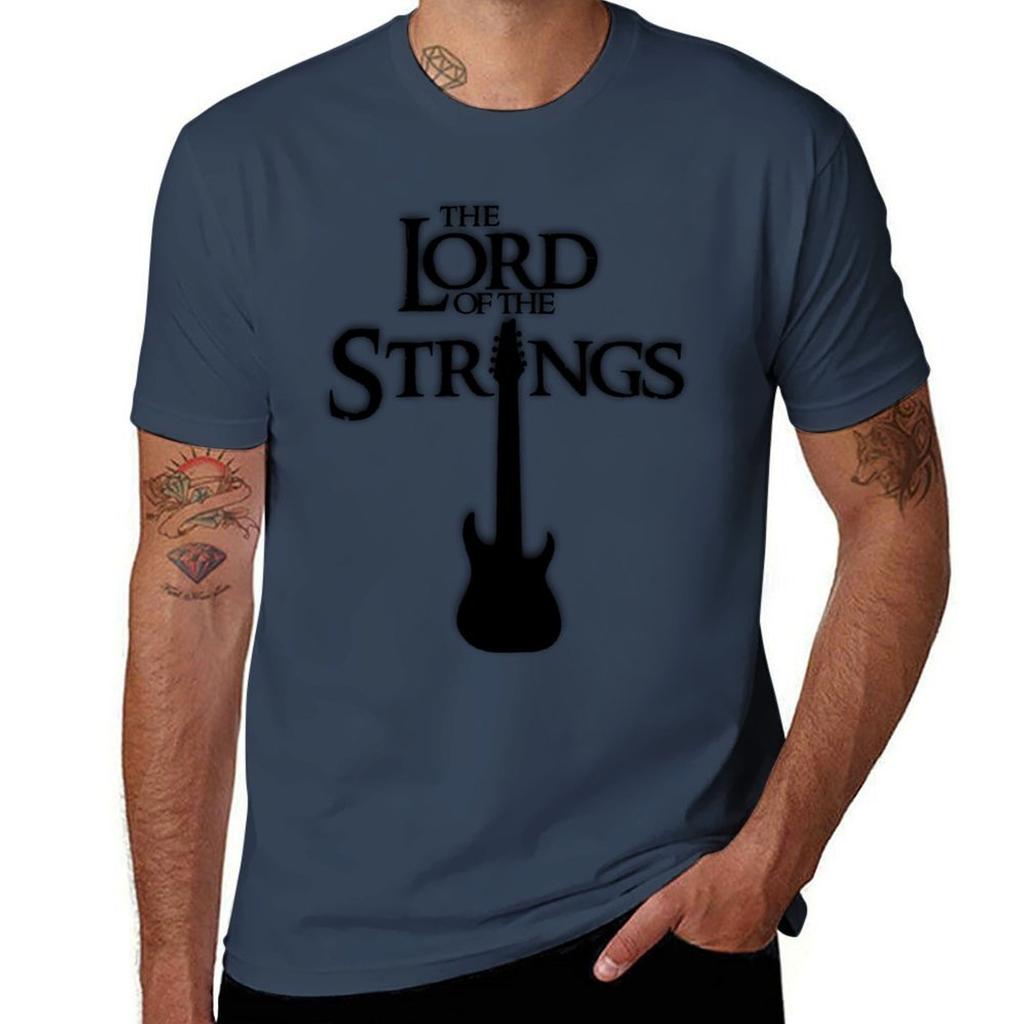 Lord of the Strings (black) TShirt Soft Casual Short Sleeve Cotton Tee TShirt