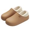 Unisex Waterproof Non-Slip Plush Indoor Cotton Slippers - Warm Full Coverage for Autumn/Winter.