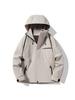 Spring & Autumn Waterproof Hooded Windbreaker for Men and Women - Casual Outdoor Workwear & Mountaineering Jacket