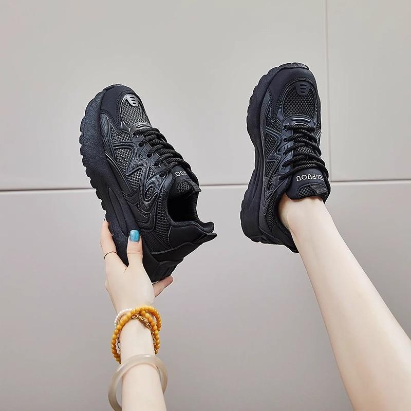 Forrest Gump Shoes Women's 2025 New Spring and Autumn Mesh Lightweight Sports Dad Shoes Soft Sole White Shoes Shock Absorption Running Travel