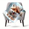 Fox In Snow Home Customization Blankets Cozy Soft Lightweight Allseason Multipurpose Blanket For Picnics Sofas Offices Beds Living Rooms Suitable As