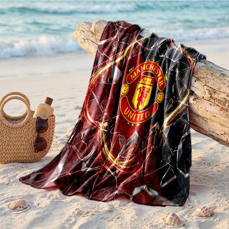 Asciugamano da Spiaggia in Microfibra con Stampa Manchester United Asciugatura Rapida Assorbente Grande Asciugamano per Spiaggia Nuoto Viaggio