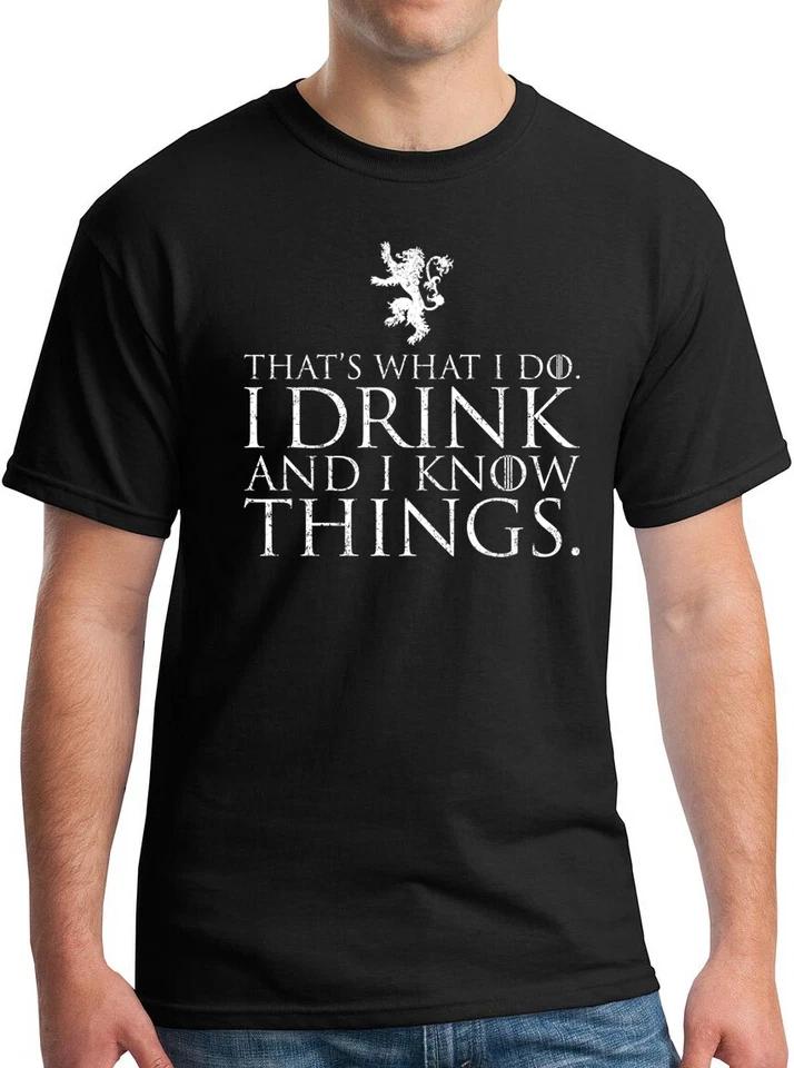 I Drink and I Know Things Lion T-Shirt XL