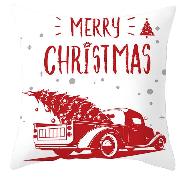 Christmas Elk Pillow Cover Home Gift Cushion Cover Fabric Sofa Pillow Cover