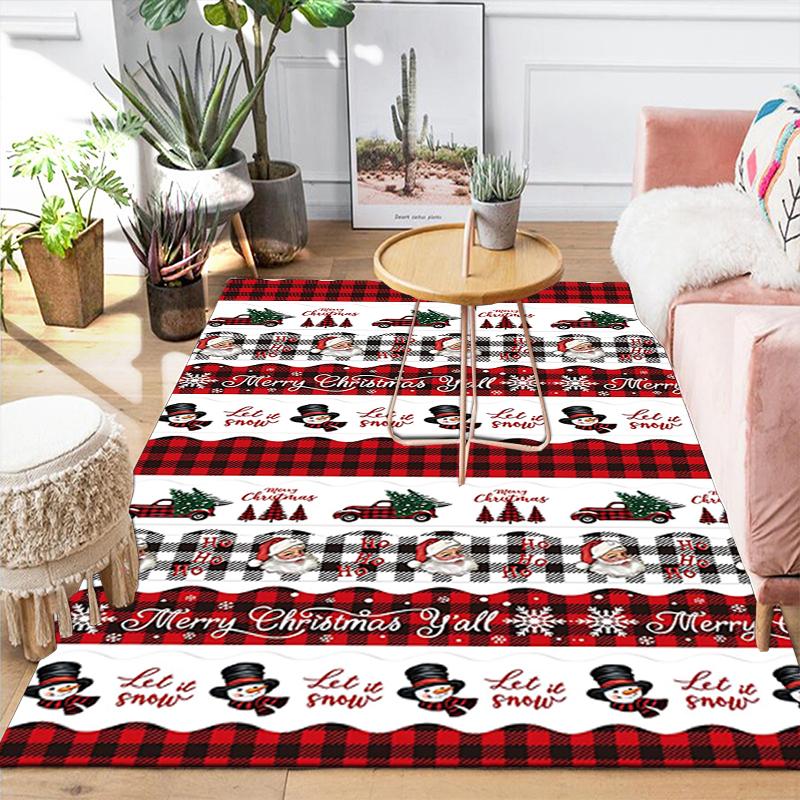 1Pc Santa Claus Chimney Rug Office Carpet Indoor Outdoor Doormat Nonslip Soft And Comfortable Living Room Christmas Halloween Gift D9188