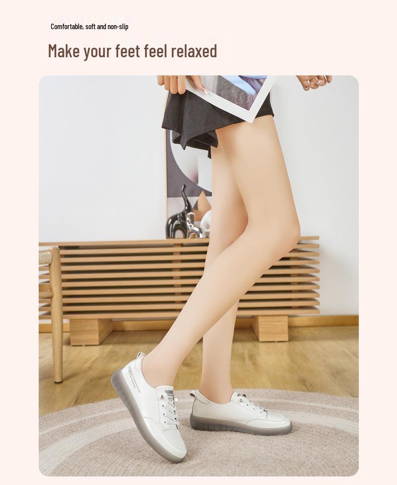 Women's Soft Sole Slip-On Lace-Up Casual Flat Shoes