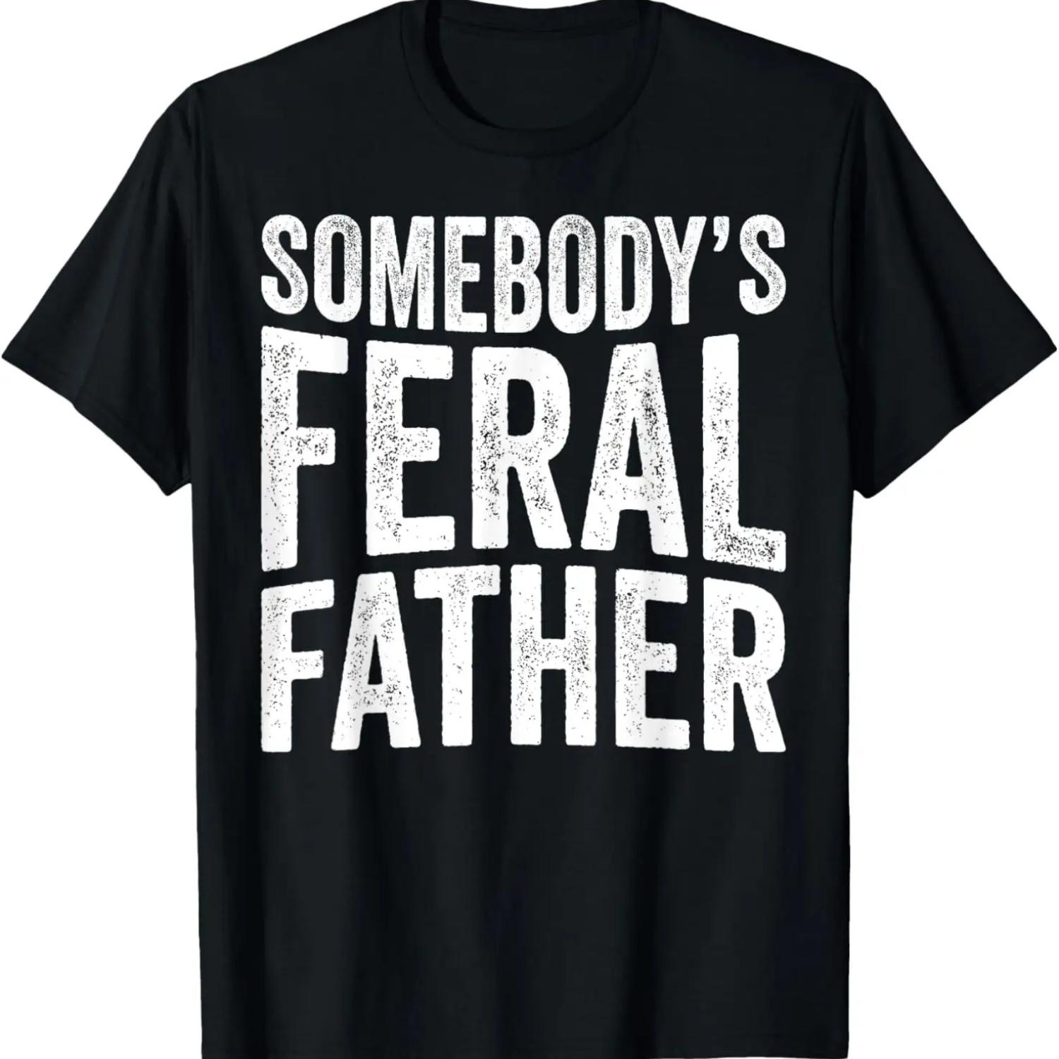 

Groovy Somebody s Feral Father Men Fathers Day Funny Dad T-Shirt XXXXXL чорний