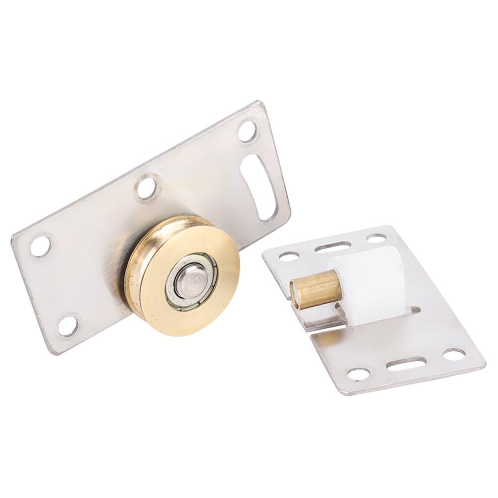 2pcs Smooth Sliding Door Roller Stainless Steel Wardrobe Door Roller Sliding Door Wheel Bypass Door