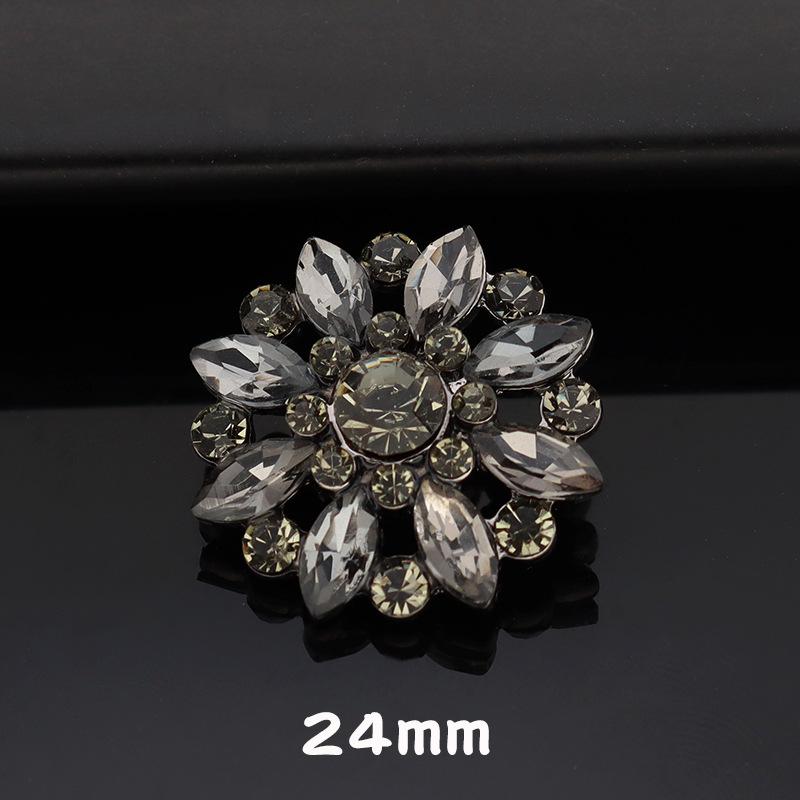 5 Stück High-End Metall Diamantenbesetzte Mantelknöpfe Kinder Pelzknöpfe Nerzknöpfe Mode Blütenblatt Strassknöpfe