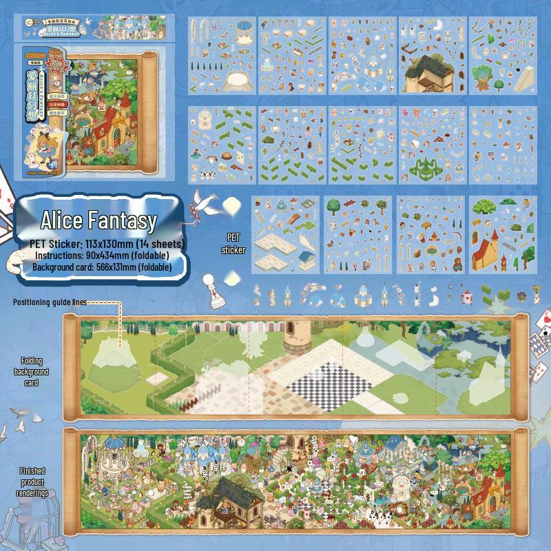 Fangdao Alice Fantasy Series DIY Landscape Stickers for Children