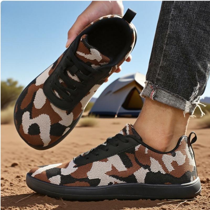 Wide Toe Sneakers for Men Breathable Soft Sole Camouflage Walking Shoes New Military Training Special Off-road Flat Men's Shoes