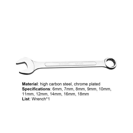 6-18mm Schraubenschlüssel Gute Härtbarkeit Korrosionsschutz Handwerkzeuge Maulschlüssel Ratsche Kombinationsschlüssel für Zuhause