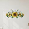 Adesivi Murali Girasole 60cmx30cm Decorazione Stanza Bambini Decalcomania Fiore per Camera da Letto Decorazione Casa Carta da Parati Adesiva