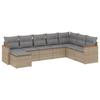 VidaXL Salon de Jardin avec Coussins 8 pcs, Canapés de Terrasse, Ensemble de Meubles de Patio, Mobilier d'Extérieur, Mélange 3226248