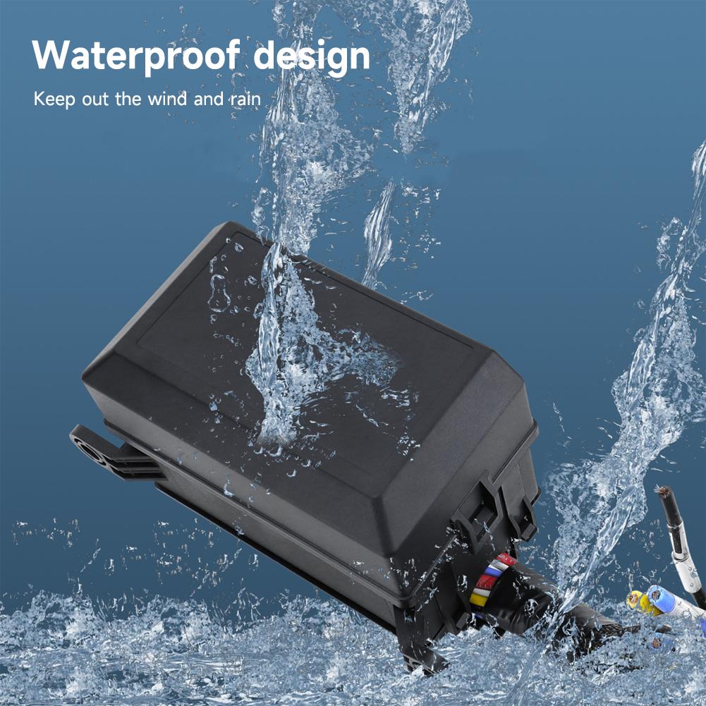 12V 6-Way Fuse Holder Fuse Relay Box with Pre-Wired Automotive Fuse Block for Car Truck Boat Marine Applications Circuit Protection