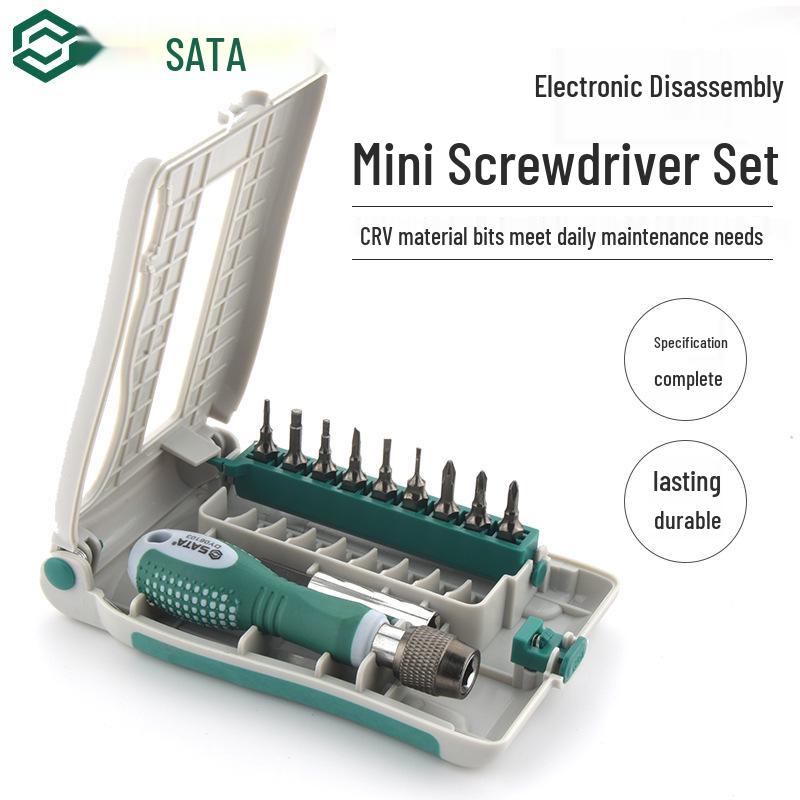 SATA Mini Screwdriver Set: Multifunctional Flathead, Phillips, Hex, and Torx Tools