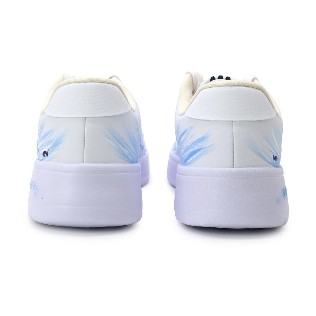 Li Ning Floating Boat Oceanarium PU Low top Skateboard Shoes Unisex Sea Blue AGCS420-6(Team1741-)