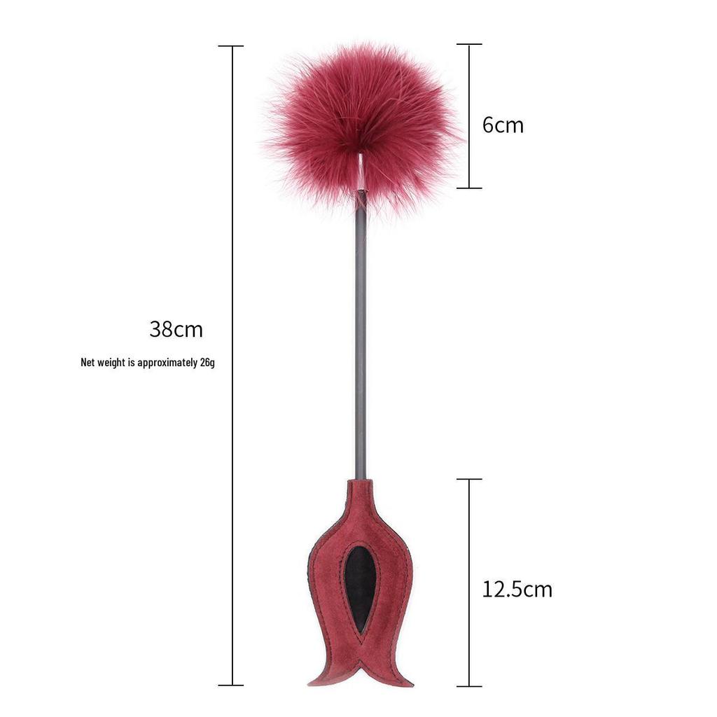 Double-Sided Feather Teasing Stick for Sensual Play and SM Training