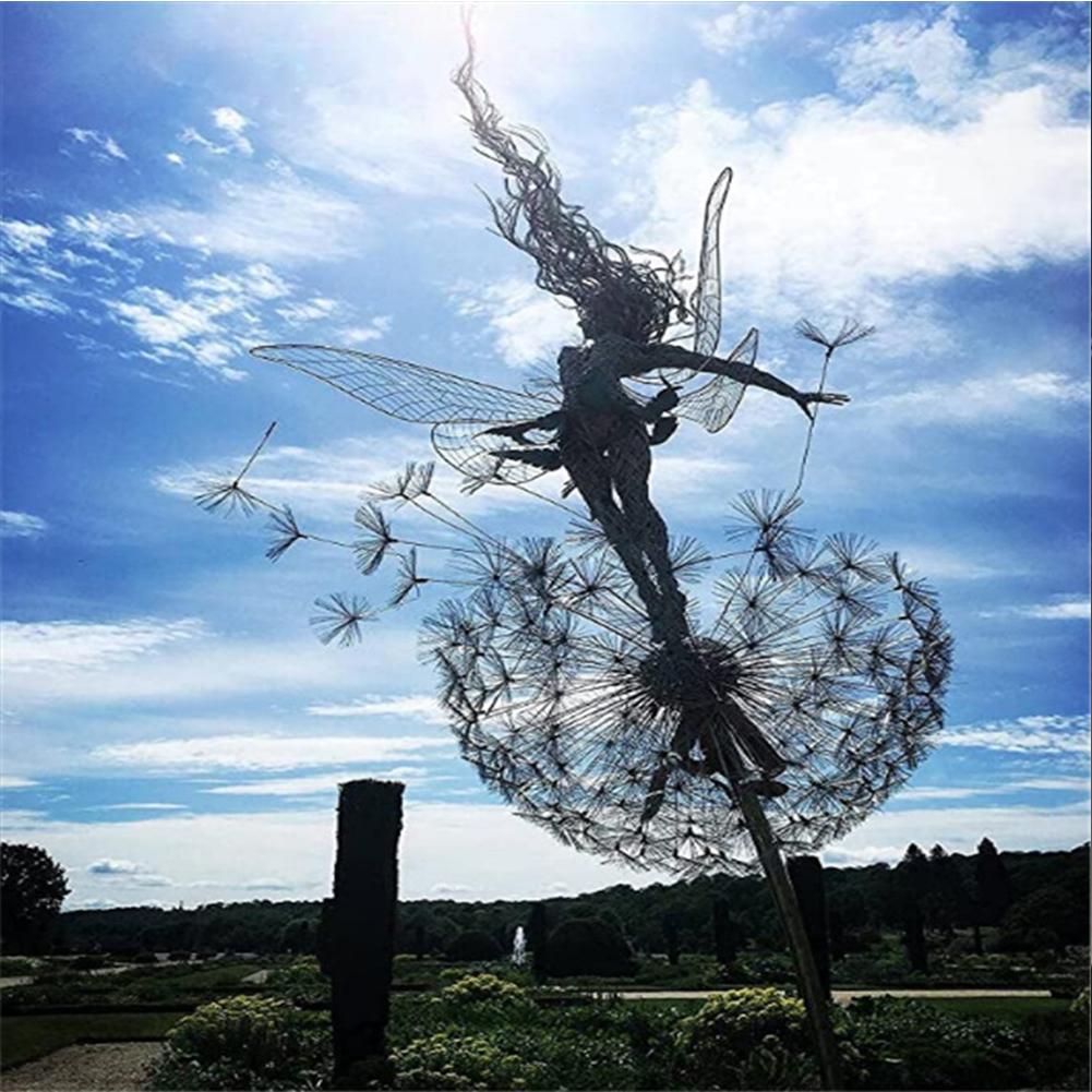 

Статуетка Феї на кульбабі Садові вироби Садові декоративні прикраси Fairy with open hands 2