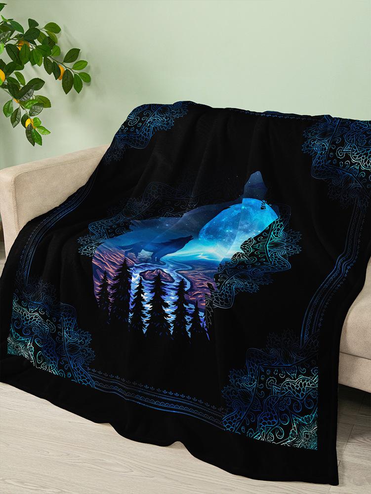 Flannel Blanket Animal Landscape Texture Blanket Crystal Fleece Blanket Spring And Autumn