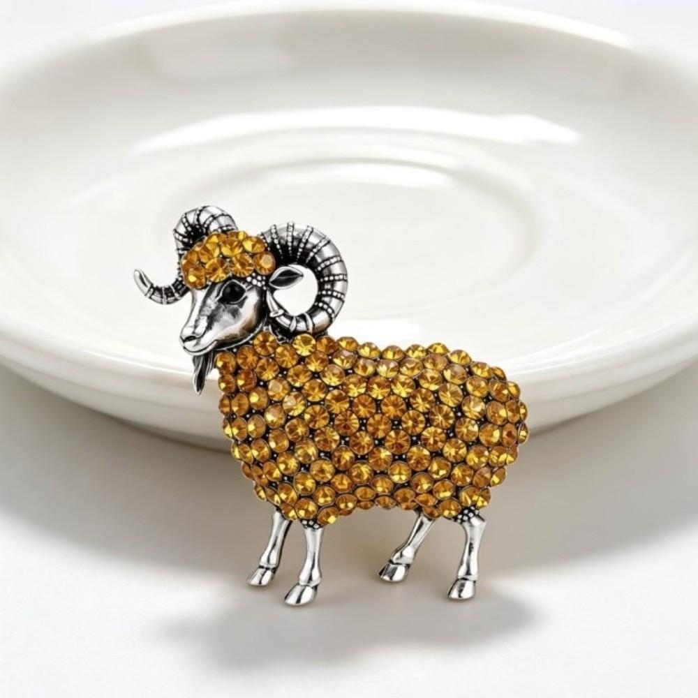 Exquisite Animal Brooch Creative Jewelry Accessories Unique New Year Sheep Brooches Festival