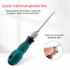 Replaceable Head Screwdriver Set Pocket Size Ready To Use Phillips Screwdriver Portable Design Slotted Screwdriver Hand Tool Kit