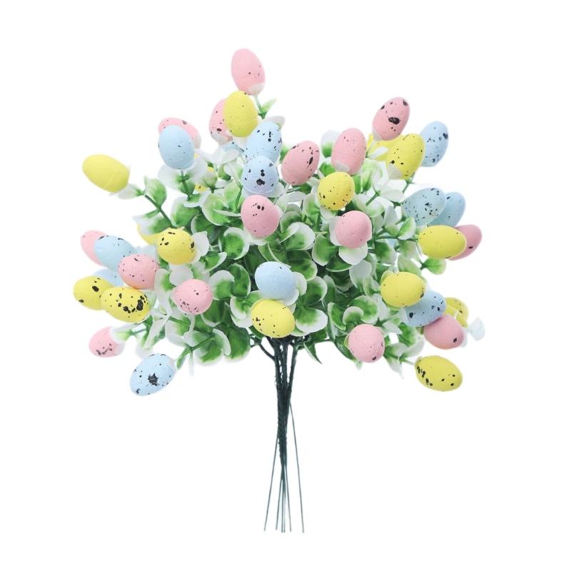 

Set of 5 Colorful Easter Eggs Foam Planter Festival Desktop Ornaments Safe Materials Indoor Decoration Practical Holiday