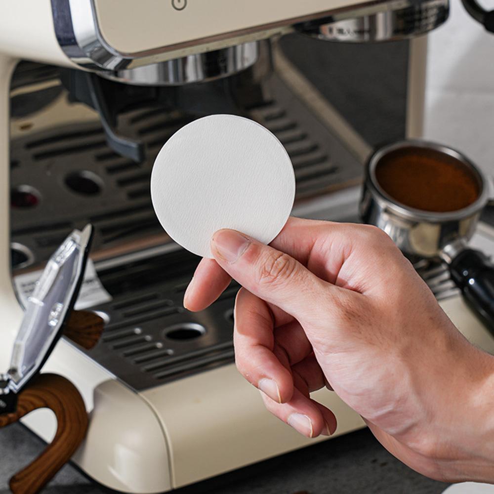 100Pcs Coffee Paper Filter 51/58mm Secondary Water Filter Paper for Coffee Espresso Machine Home Handle Disposable Round Filter