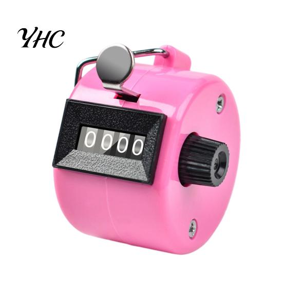 Sports Clicker Counter Metal Hand Tally with 4 Digit Display No Supplies Battery Required Compact Size Portable Mechanical Four-Digit