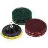 Tile Scrubber Metal Polishing Cleaning Pads Brushes Drill Attachment Cleaner Tool with Shaft