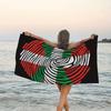 Basque Flag Fingerprint Beach Towel Single Sided 2D Soft Absorbent Microfiber Towel For Pool Beach Swimming Trending Unique Gift